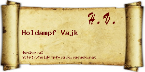 Holdampf Vajk névjegykártya